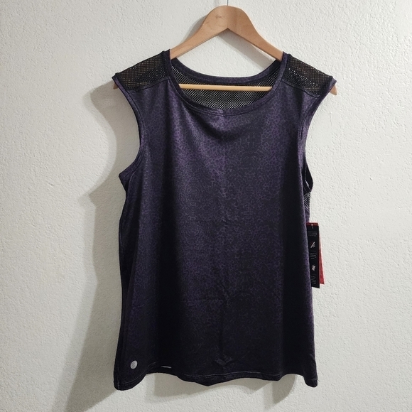 TEMA Purple Animal Print Work Out Tank Size M NWT - Picture 2 of 11